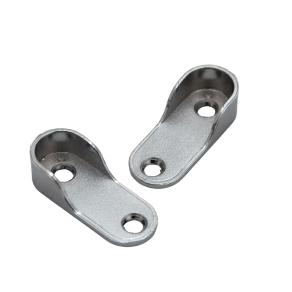 SOPORTE DE BARRA OVALADA CROMADA